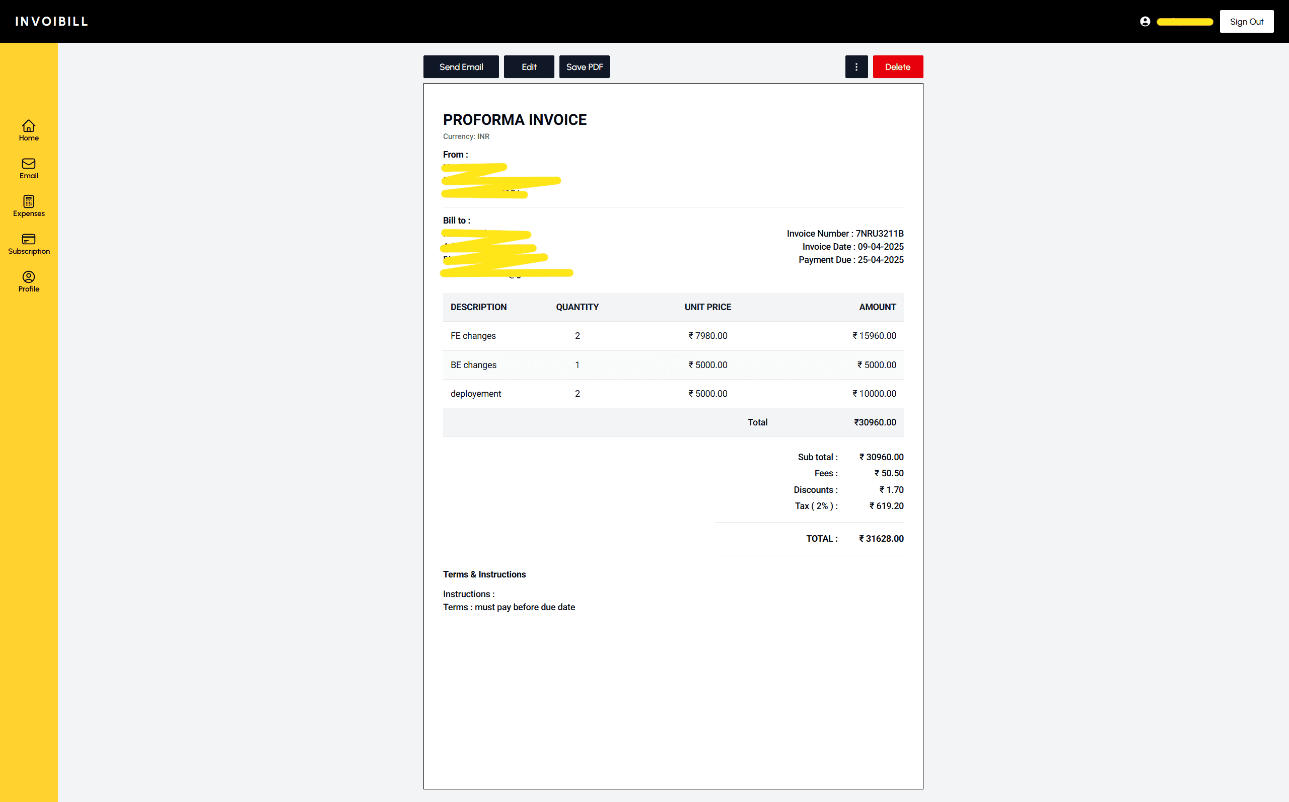 Invoice Creation